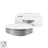 Vtwonen bord zilverkleurig 12 cm set van 4 | 6 stuks