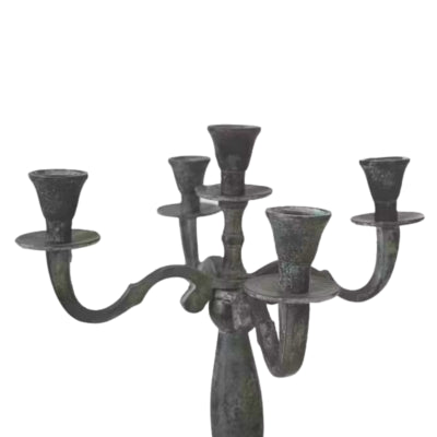 Kandelaar classic aluminium antiek look 40 cm | 2 stuks