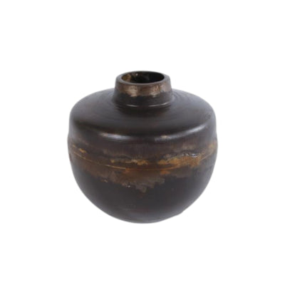 Kandelaar hidde metaal bruin 7,5 cm | 12 stuks
