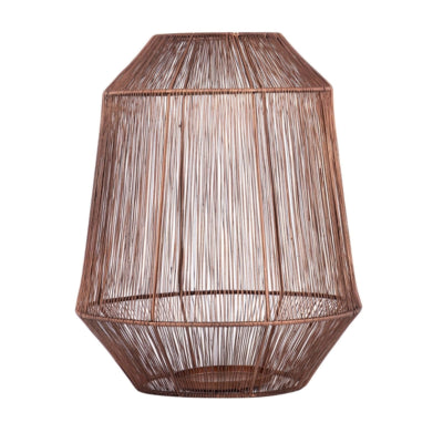 Ptmd windlicht justy m koperkleurig 32 cm | 2 stuks