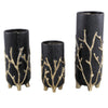 Ptmd bloempot quin hoog m zwart 30 cm | 6 stuks