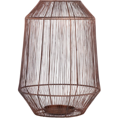 Ptmd windlicht justy l koperkleurig 38 cm | 2 stuks