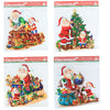 Raamstickers kerstman 30 cm 4 assorti | 96 stuks