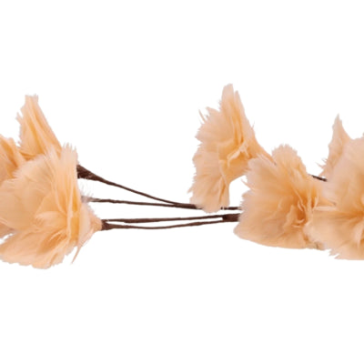 Daan kromhout kunsttak feather bloemen perzik 110 cm | 8 stuks