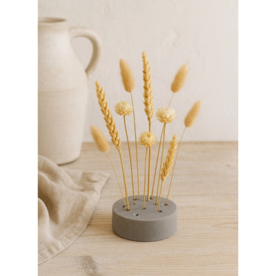 Houder droogbloemen cement grijs 8 cm | 48 stuks