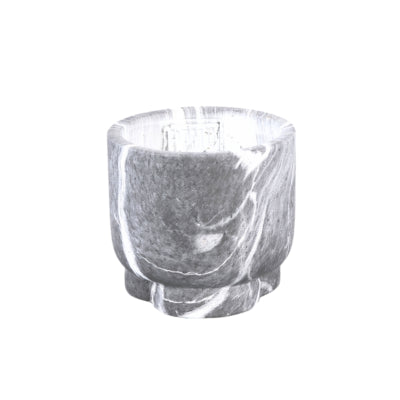 Ptmd bloempot marmy zwart xs 9 cm | 12 stuks