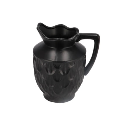 Daan kromhout vaas boa met handvat zwart 20 cm | 4 stuks