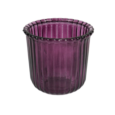 Theelichthouder day glas paars 11 cm | 24 stuks