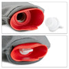 Relaxdays warmwater kruik met hoes rood grijs 1,5 l | 12 stuks