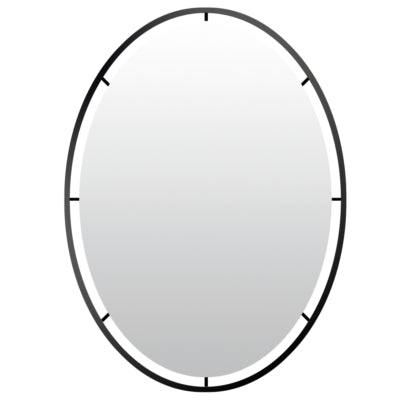 Len-fra wandspiegel salem zwart 80 cm | 2 stuks