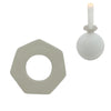 Stjernsund kaarsenring loua grijs glans 5,5cm | 48 stuks
