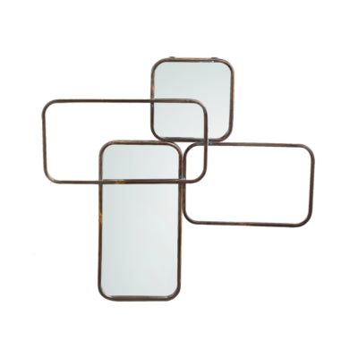 Ptmd spiegel feron ijzeren frame rechthoeken 84 cm | 2 stuks