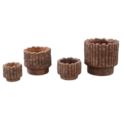 Ptmd bloempot elza s bruin 12 cm | 12 stuks