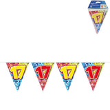 Folat mini vlaggenlijn 17 jaar 3 meter | 24 stuks - afbeelding 1