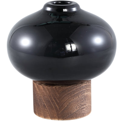 Ptmd vaas fleure donkerblauw 14 cm | 6 stuks
