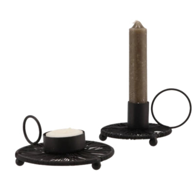 Daan kromhout theelichthouder ariana zwart 12 cm | 12 stuks