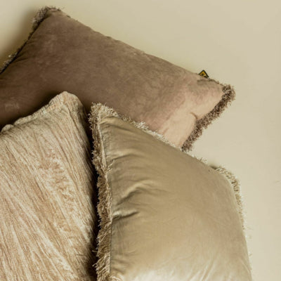 Ptmd kussen nous velvet taupe 60 x 60 cm | 4 stuks