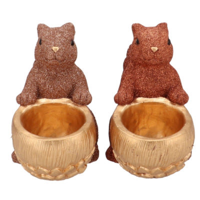 Daan kromhout schaal jingle eekhoorn zittend nude koperkleurig 17 cm 2 assorti | 6 stuks