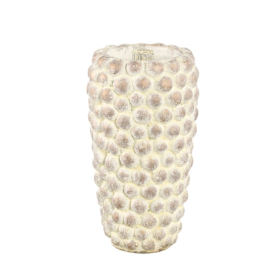Ptmd bloempot ruis hoog crème 30 cm | 6 stuks