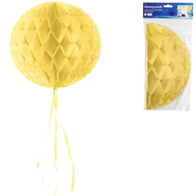 Folat honeycomb bal geel 30 cm | 25 stuks
