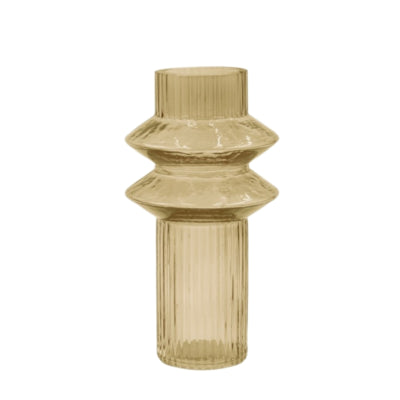 Bepurehome vaas line amber 21 cm | 9 stuks