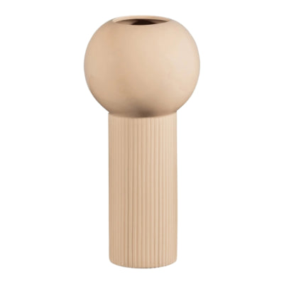 Woood vaas zayn beige 29 cm | 8 stuks