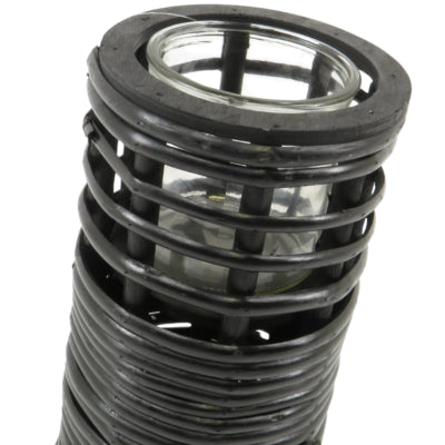 Countryfield windlicht omara zwart 30 cm | 8 stuks