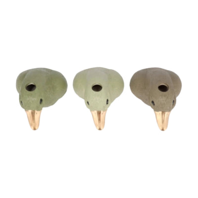 Daan kromhout beeld duck head groen 14 cm 3 assorti | 12 stuks