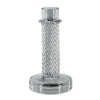 Housevitamin kandelaar twist rookglas grijs 15 cm | 24 stuks