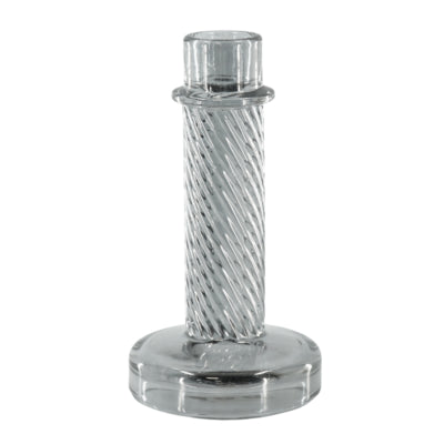 Housevitamin kandelaar twist rookglas grijs 15 cm | 24 stuks