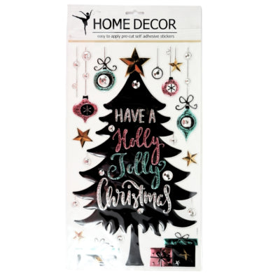 Muurstickers pop up kerstboom 41 x 24 cm | 24 stuks