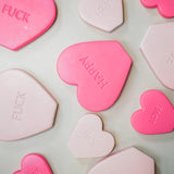 Housevitamin beeld candy heart fuck lichtroze 13 cm | 12 stuks - afbeelding 2