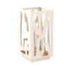 Ptmd windlicht dewey creme 32 cm | 2 stuks