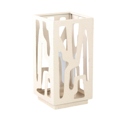 Ptmd windlicht dewey creme 32 cm | 2 stuks