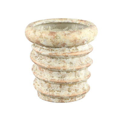 Ptmd bloempot zero swirl crème l 30 cm | 2 stuks