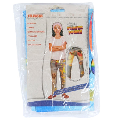 Stretch legging flower power kinderen | 24 stuks