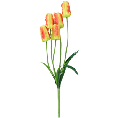 Kunstbloem tulp geel oranje 58 cm | 24 stuks