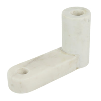 Kandelaar marmer wit 17.5 cm | 4 stuks