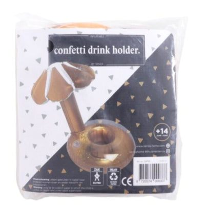 Senza confetti drankjeshouder goudkleurig 24 cm | 50 stuks