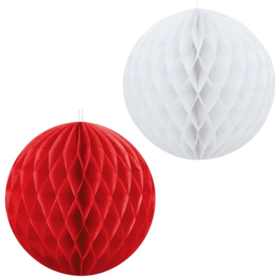 Honeycomb papier 25 cm 2 assorti set van 3 | 20 stuks
