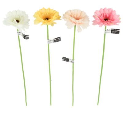 Kunstbloem gerbera 47 cm 4 assorti | 48 stuks
