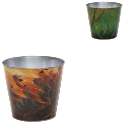 Bloempot bob feather s 11 cm 2 assorti | 24 stuks