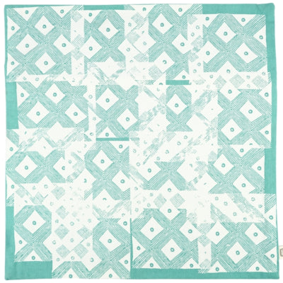 Fair trade kussenhoes tribal blauw 45 x 45 cm | 12 stuks