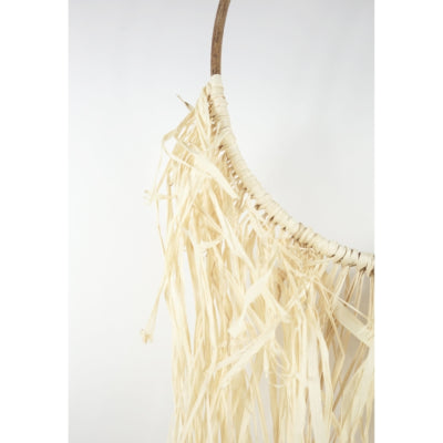 Wanddecoratie raffia rattan cirkel 100 cm | 12 stuks