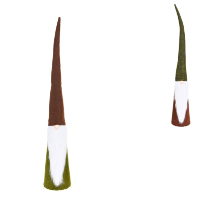 Kerstman vilt met lange puntmuts 43 cm 2 assorti | 24 stuks