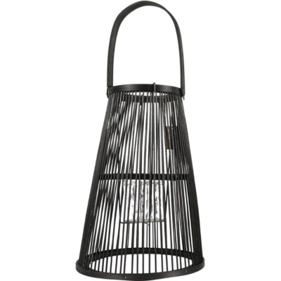 Lantaarn camau zwart 34,5 cm set van 2 | 4 stuks