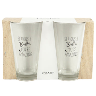 Dutch rose longdrinkglazen 330 ml set 2 stuks | 8 stuks