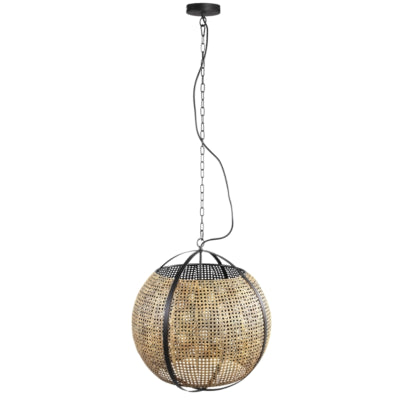 Ptmd hanglamp bayu zwart beige 55 cm | 2 stuks