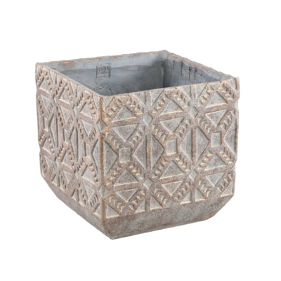 Ptmd bloempot jenah bruin l 30 cm | 2 stuks