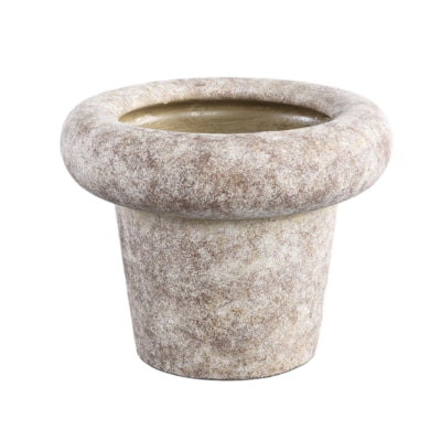 Ptmd bloempot relandi l grijs 31 cm | 2 stuks
